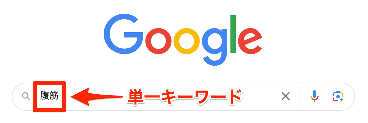 単一キーワード