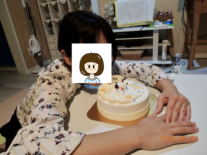 愛妻と誕生日ケーキ