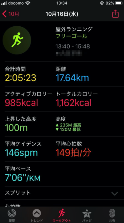 ランニングデータ