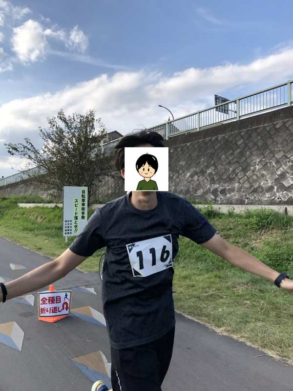 フルマラソンゴールの瞬間