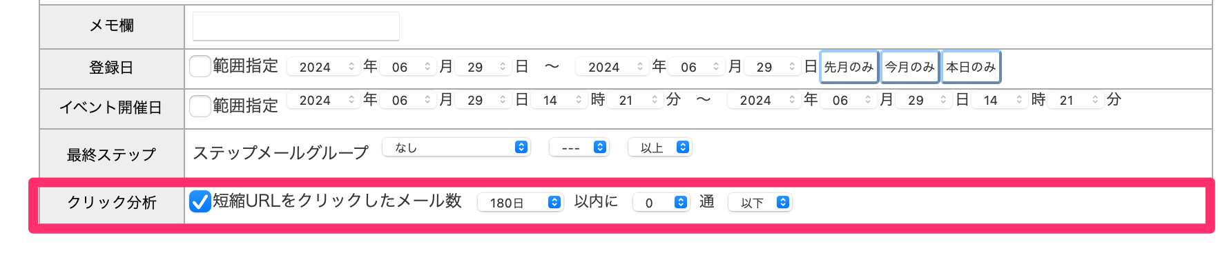 スクリーニングの方法