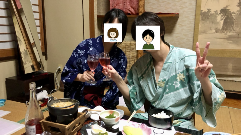 僕と愛妻と旅館の料理